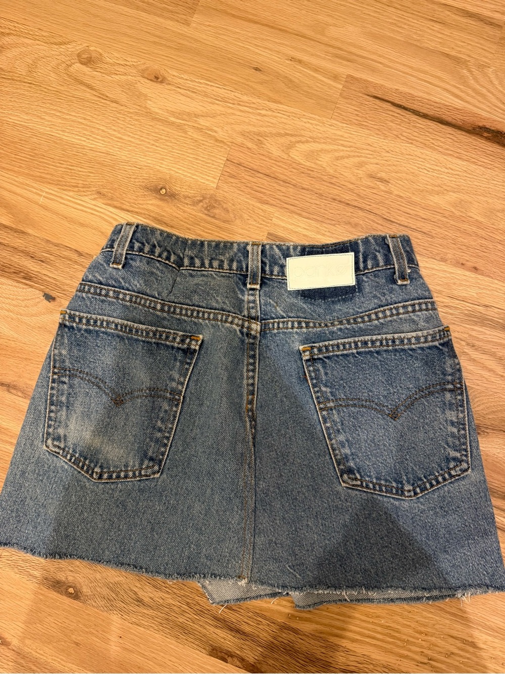 PARKE Denim Crossover Skirt - Picture 5 of 6